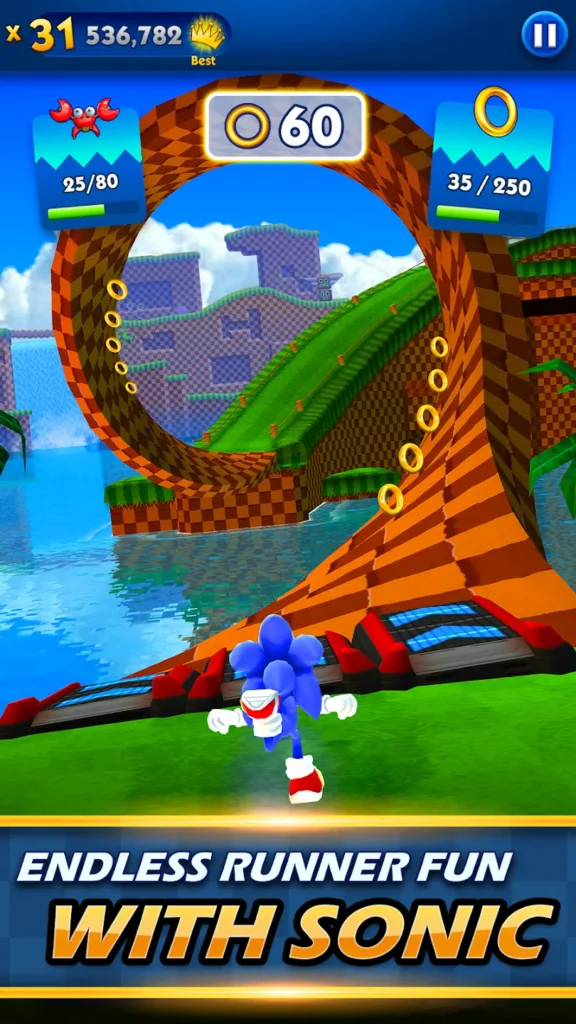 About Sonic Dash MOD APK